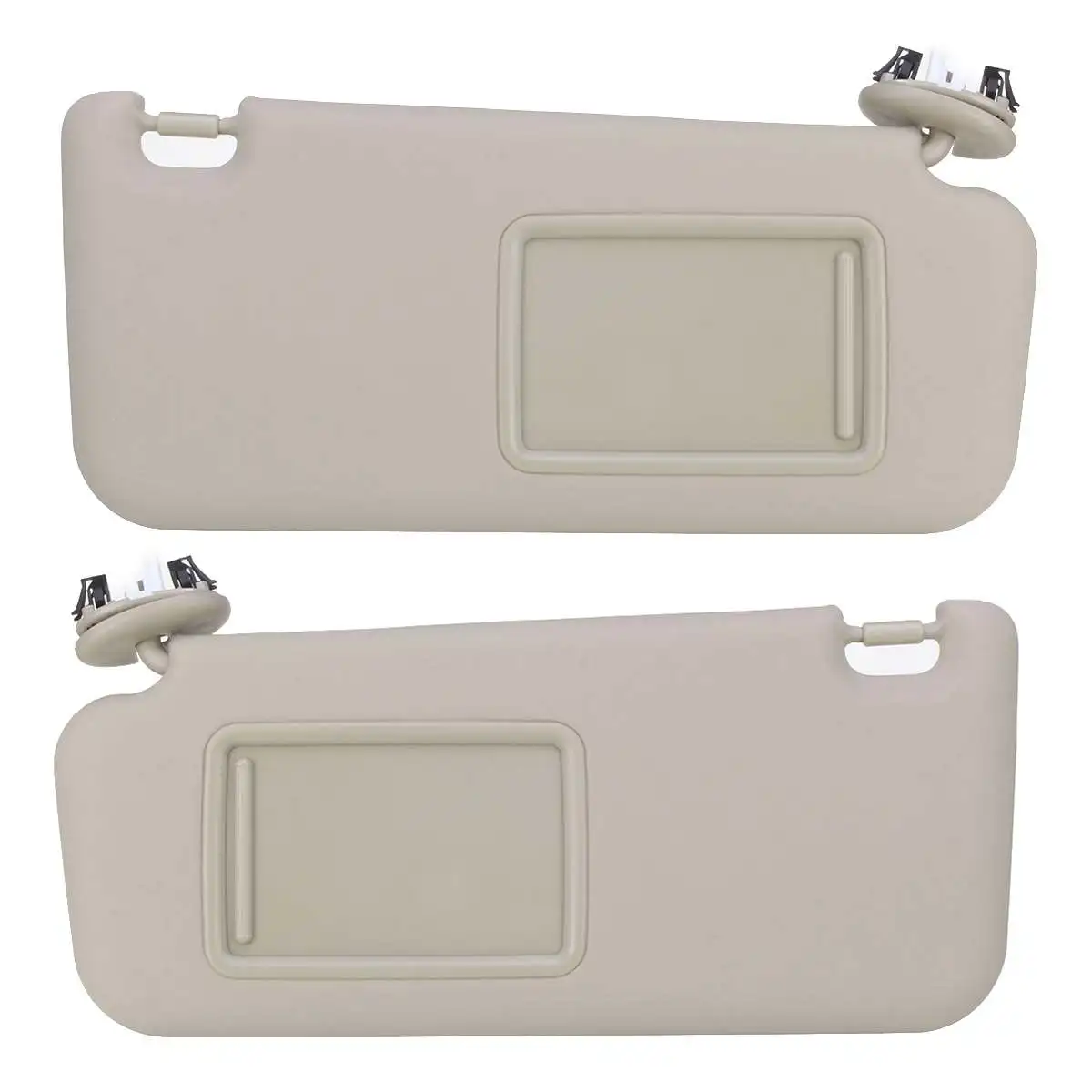 NEW 1PCS Left/Right Car accessories Gray Beige Sun Visor with Make-up Mirror and Screws For Toyota RAV4 2006-2009 74320-42501-A1