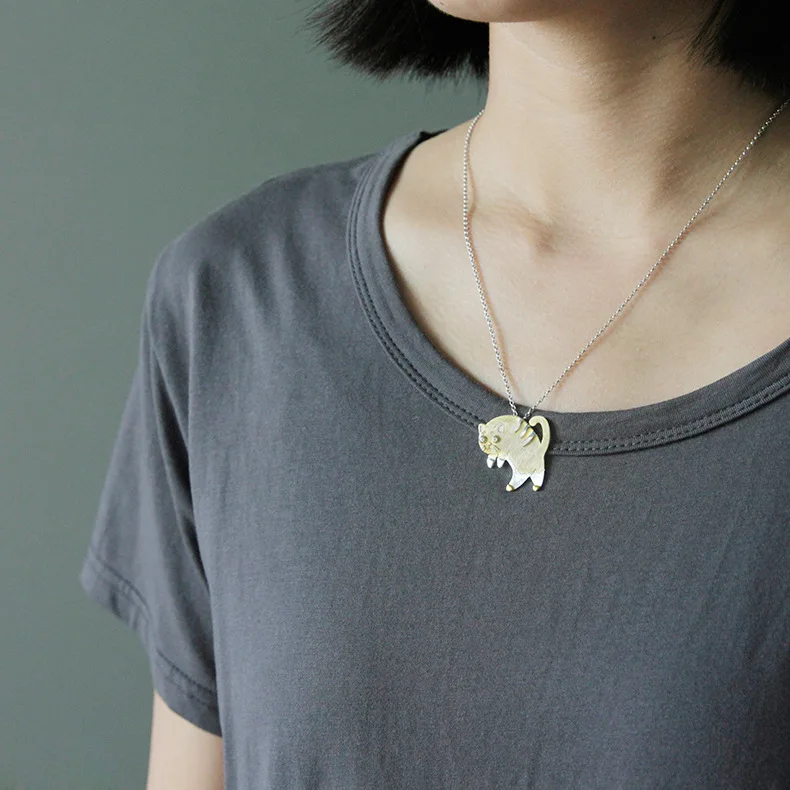 

Acecare Originality | There are always people who want to be interesting and cute, pure silver gold-plated pendant without chain