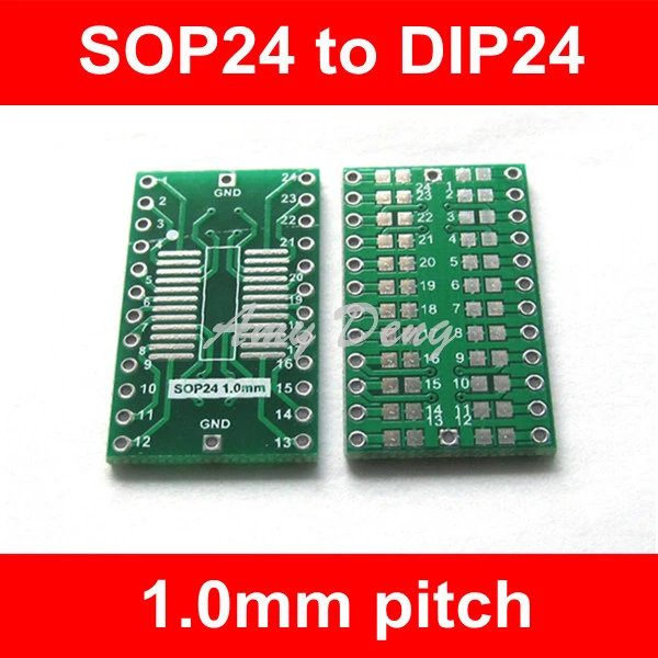 20pcs/lot SOP24 turn DIP24 SOIC turn DIP24 adapter plate 1mm pitch with ...