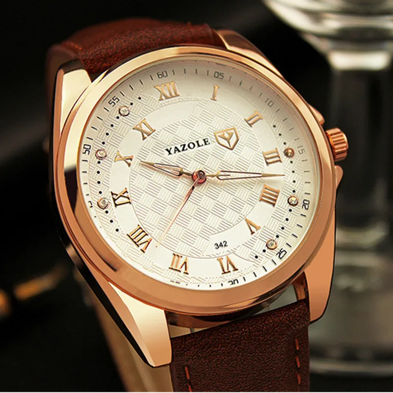 

YAZOLE Men's Watch 2019 relogio masculino Watch Men Fashion Sport Leather Band Watch Quartz Business Wristwatch reloj hombre