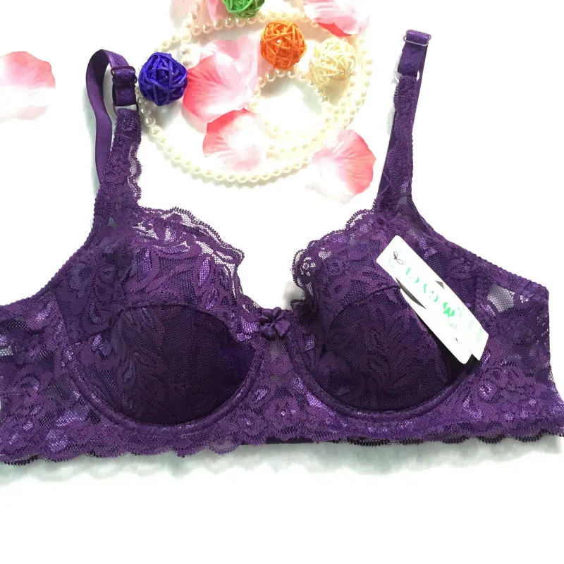 bralette top Top Women Underwear Sexy Push Up Bras 3/4 Cup Padded Lace Sheer Bra Cup B ONLY Women Bra sexy bra