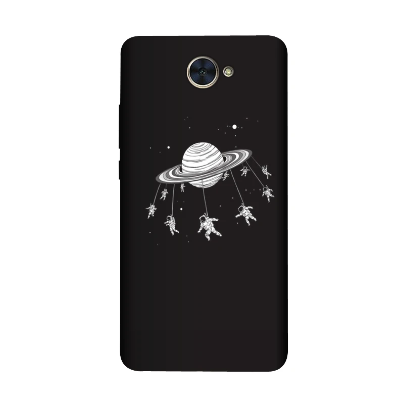 QAQsam 5.5 بوصة لينة سيليكون لهواوي Y7 2017 حالة غطاء اللوحة ماتي الهاتف لهواوي Y7 Y 7 حالات فوندا