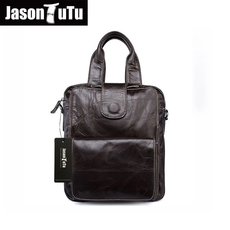 JASON TUTU Genuine Leather bag Retro men handbag Cow Leather messenger bags small shoulder bag 2017 good quality HN122