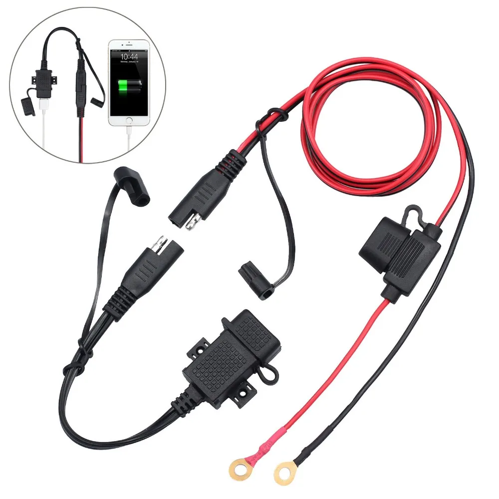 Wotefusi SAE 2.1A USB телефонный зарядный кабель адаптер водонепроницаемый