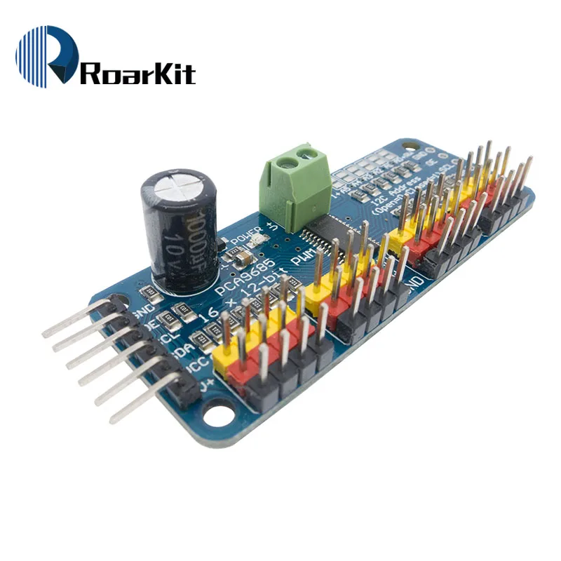 16 канальный 12 битный модуль PWM/Servo Driver I2C интерфейс PCA9685 для arduino или Raspberry pi shield module