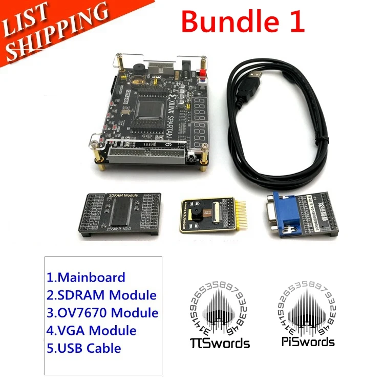Макетная плата Xilinx spartan 6 FPGA макетная spartan6 XC6SLX9 с модулем SDRAM 256 Мб модуль камеры OV7670