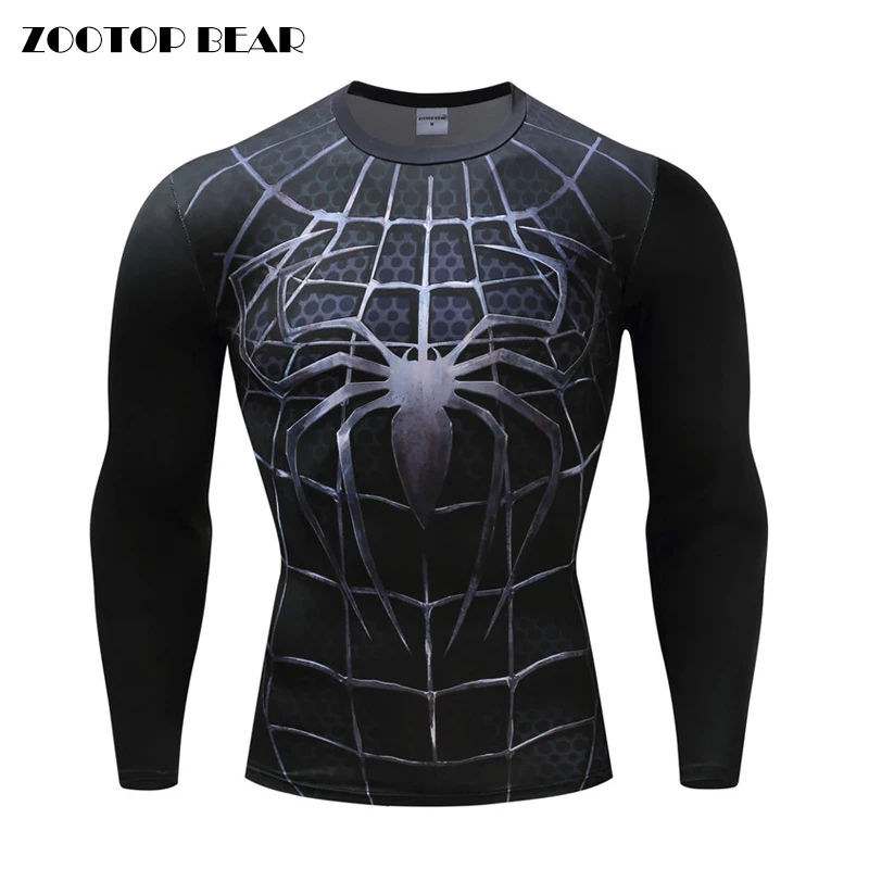 Aliexpress.com : Buy Black Spiderman Armor Men Compression shirts ...