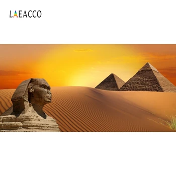 

Laeacco Egypt Pyramid Sphinx Sunset Famous Portrait Photography Background Customized Photographic Backdrops For Photo Studio