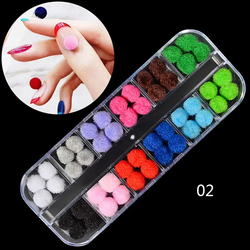 Colorful Rhinestones for Nails 3D Gorgeous Nails Art Tips Decals AB Acrylic  UV Gel with 12 Grids Hard Case Nail Art Decorations - AliExpress