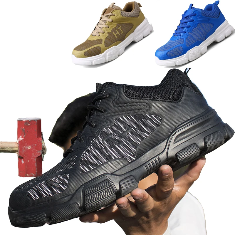 

Protection Light and breathable luminous steel Baotou anti-smashing safety shoes deodorant work shoes