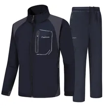 LNCDIS мужской осень зима принт буквы свободный досуг спортивный костюм хлопок топы брюки весна осень пот брюки обычный A5