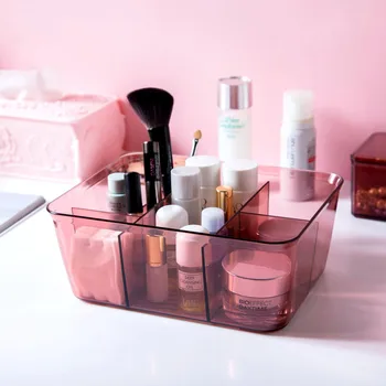 

New multi-grid furnishing makeup up organizer storage box pills cosmetic divider storage cabinets for Bathroom accessories