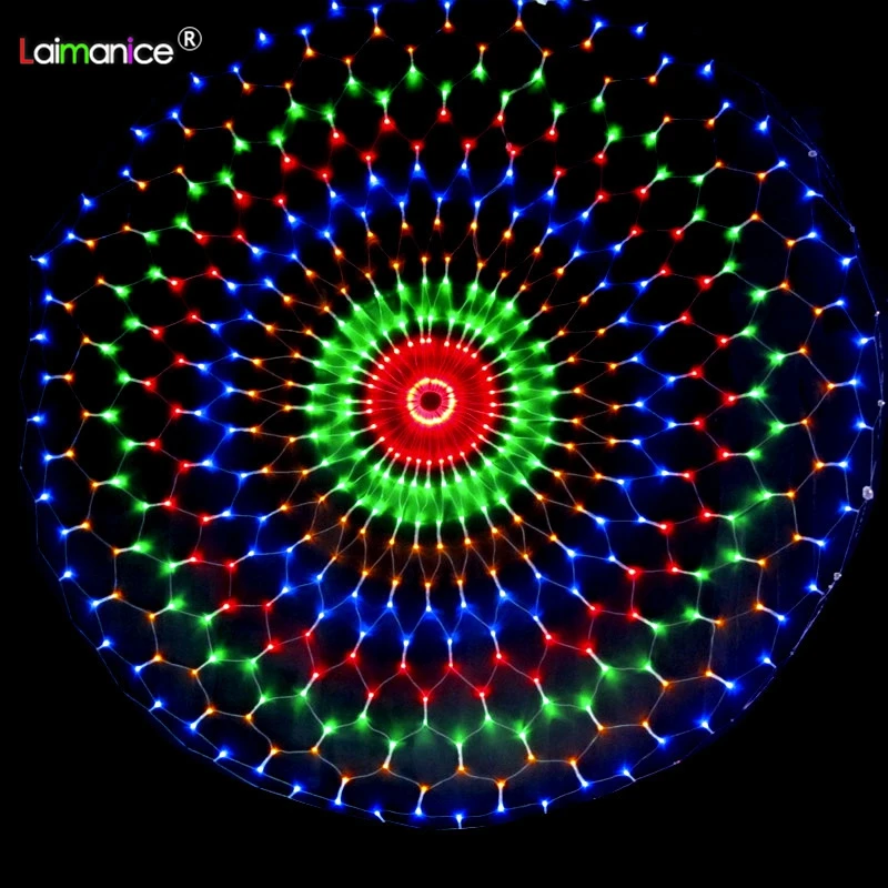 1,5x1,5 м 3 м X 2 м светодиодный Праздничный Рождественский декоративный Свадебная сетка, сетчатая гирлянда, гирлянда, вечерние гирлянды