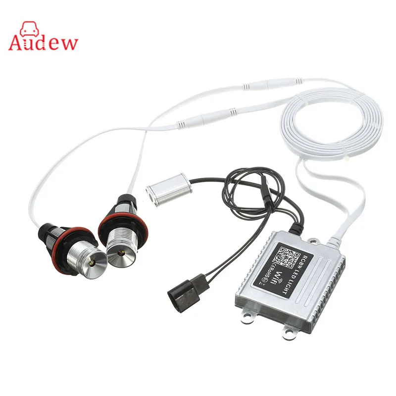 

2Pcs WIFI Phone Remote Control Car Auto RGB LED Angel Eyes Halo Ring Light Bulb For BMW E39 E60 E87