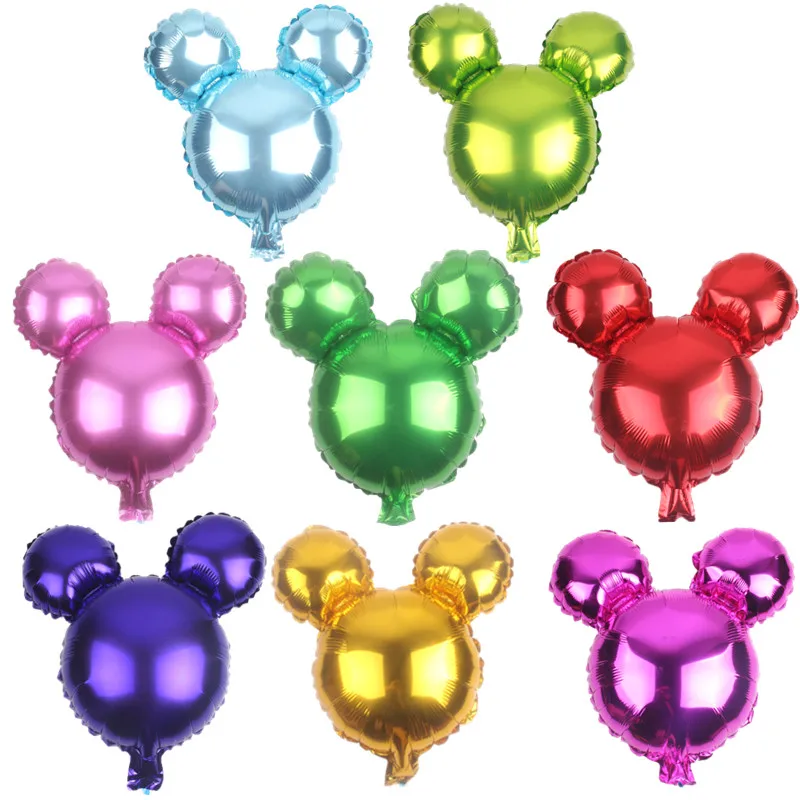 

XXPWJ Free Shipping New Mini Mickey Head Aluminum Balloon Baby Birthday Party Set Toys Wholesale B-122