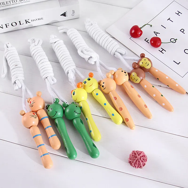 

Skipping Ropes Outdoor Game Kids Gift Toys Wood Handle 2.1M Kids Jump Game Cartoon Lovely Sport Standard Fitness Jumping Ropes