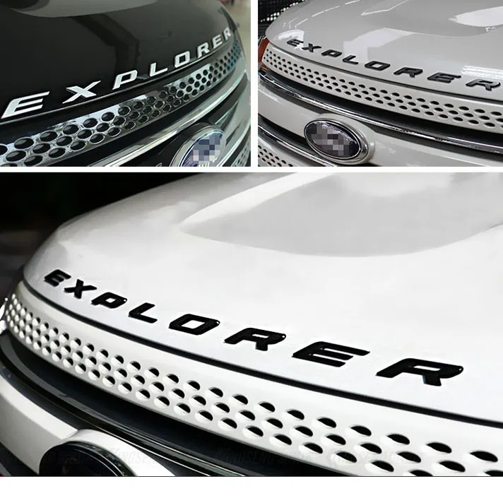 

Car Plastic Chromed ABS Chrome Front Hood Letter Emblem Sticker For Ford Explorer 2011-2018 Accessories
