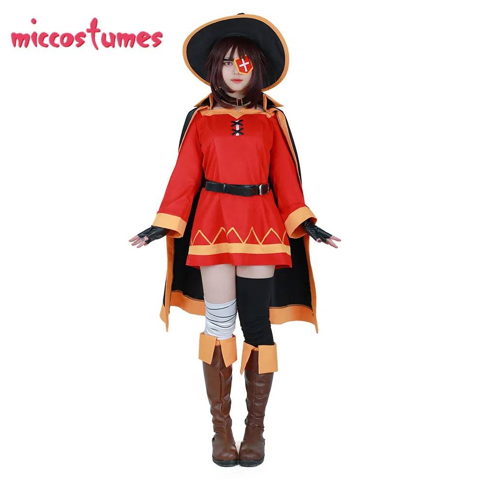 Megumin косплей костюм наряд на Хэллоуин Аниме KonoSuba Божье благословение на этот чудесный мир для женщин и взрослых