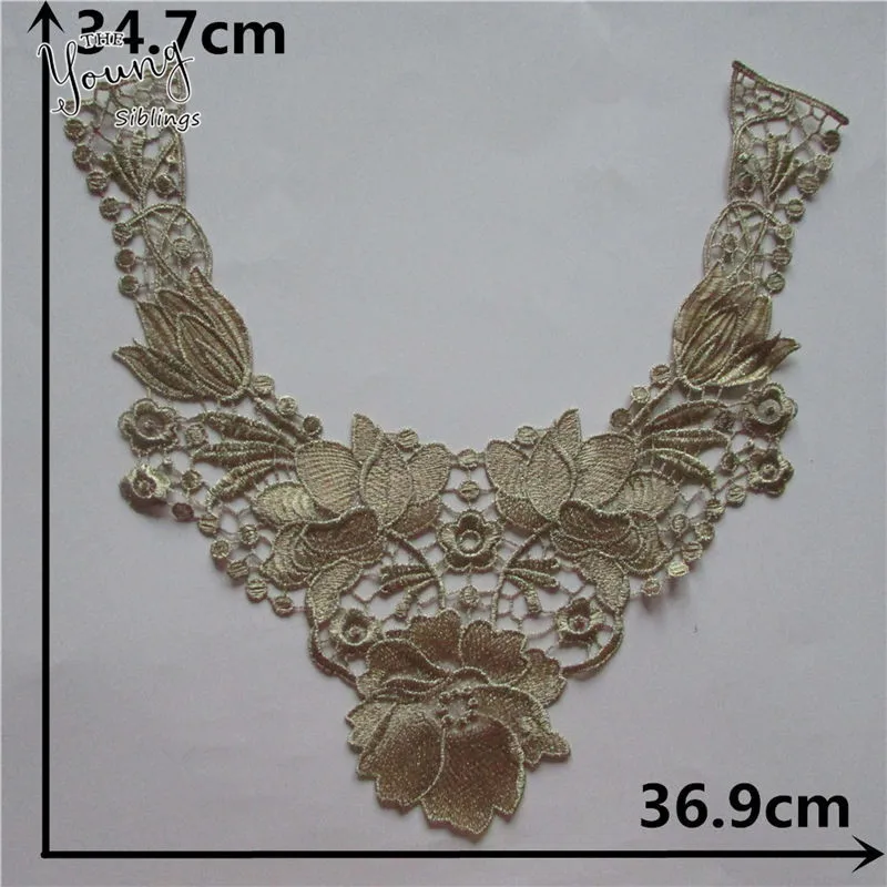 Новый стиль Smbroidery Кружева DIY кружевной вырез Ажурный воротник Швейные наклейки