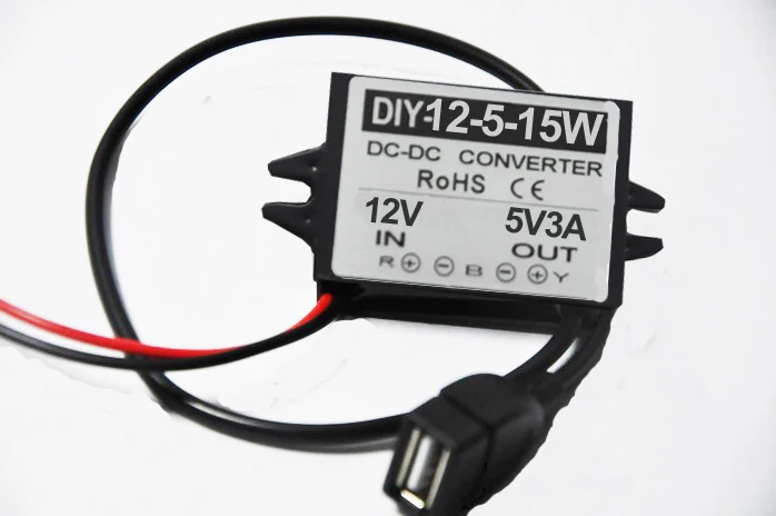 

DC-DC Converter 12V(6.5V-22V) Step Down 5V 3A USB Output Power Supply Buck Module Car Power Adapter Voltage Regulator Waterproof