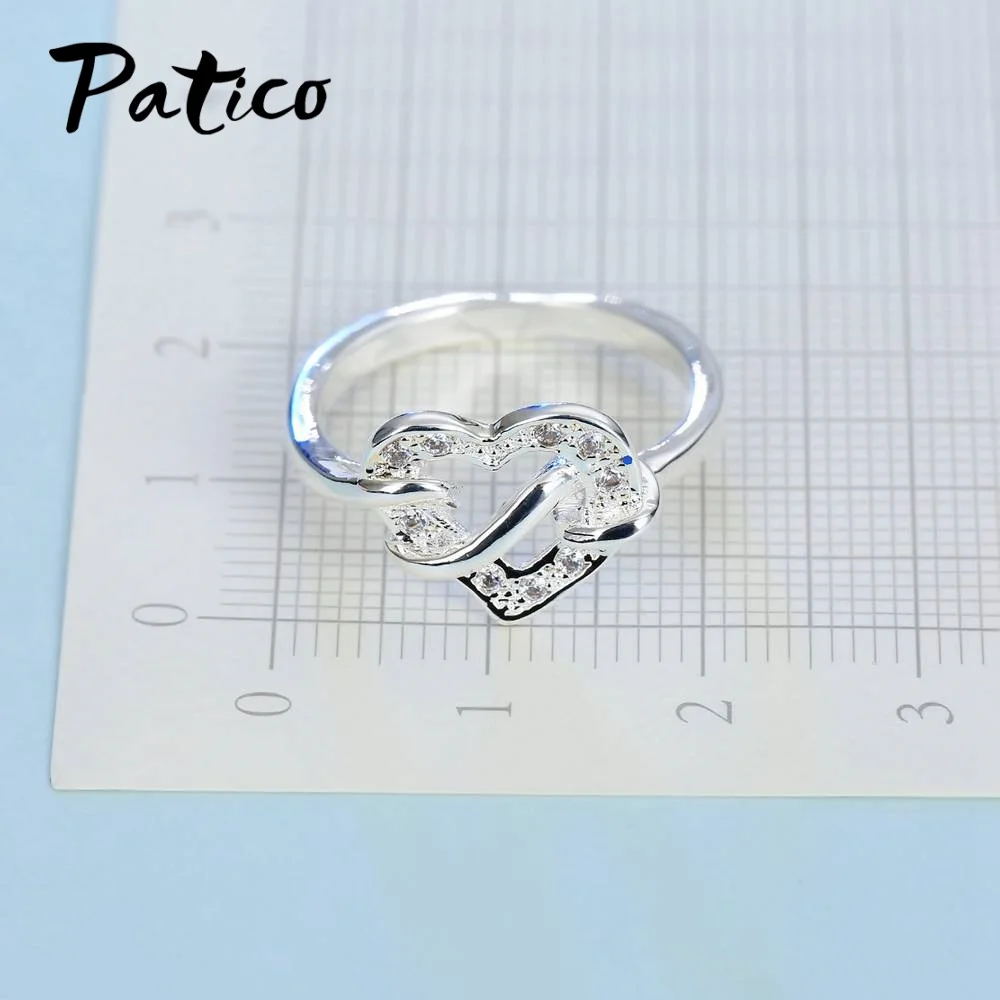 PATICO Fashion Women Rings Charm Heart 925 Sterling Silver Wedding Jewelry For Female Animal Dolphin Lovers Bague Wholesale