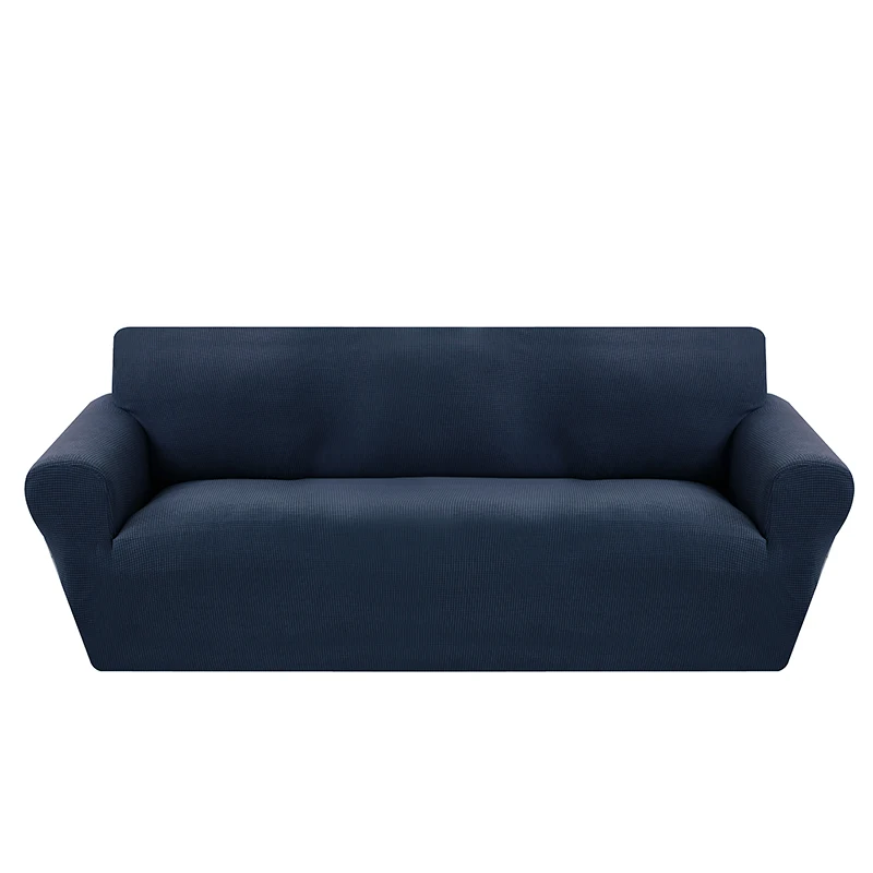 Современные жаккардовые чехлы для диванов для гостиной, секционные чехлы для диванов, эластичные чехлы для диванов, плотные чехлы для диванов - Цвет: navy blue