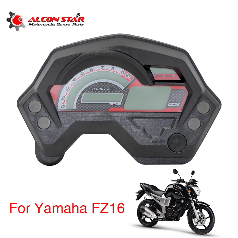 

Alconstar Motorcycle Speedometer Digital Electronics Indicator LCD Display Accessories for Cafe Racer Instrument Yamaha FZ16