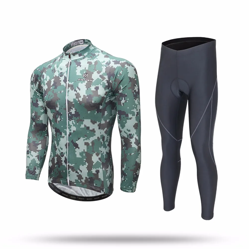 

XINTOWN Cycling Sets Long Sleeve Breathable Jersey Clothes Bicicleta Mountain Bike Ropa Ciclismo Bicycle Set Long Sleeve CONGLIN