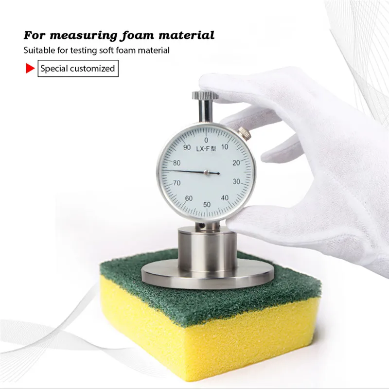 

Foam Rubber Hardness Tester LX-F 0-2.5mm Pointer Type Sponge Hardmeter Meter for Rubber Microporous Material Hardheid tester New