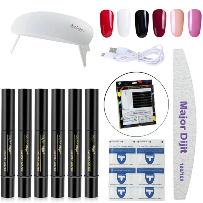 УФ светодиодный светильник Сушилка с 10 шт набор для гелевого маникюра замочить от маникюра инструменты набор гель набор для маникюра для ногтей Инструменты