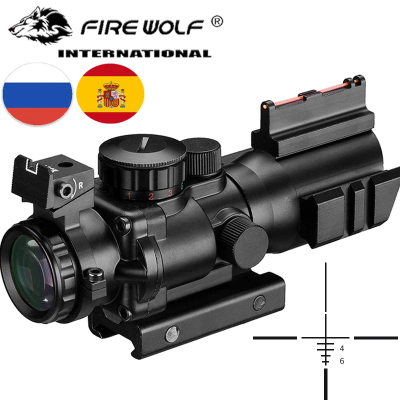 4x32 الفريق التعاوني بندقية Riflescope 20 مللي متر تتوافق البصريات ارادي نطاق التكتيكية البصر للصيد بندقية بندقية الادسنس قناص المكبر مسدس هواء