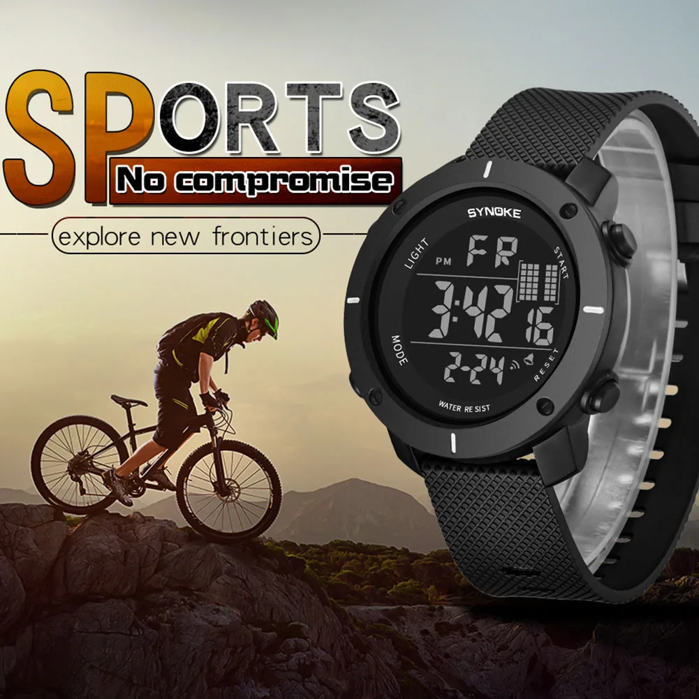 

Men LED Digital Military Watch 50M Waterproof Sports Watches Outdoor Wristwatch LL@17