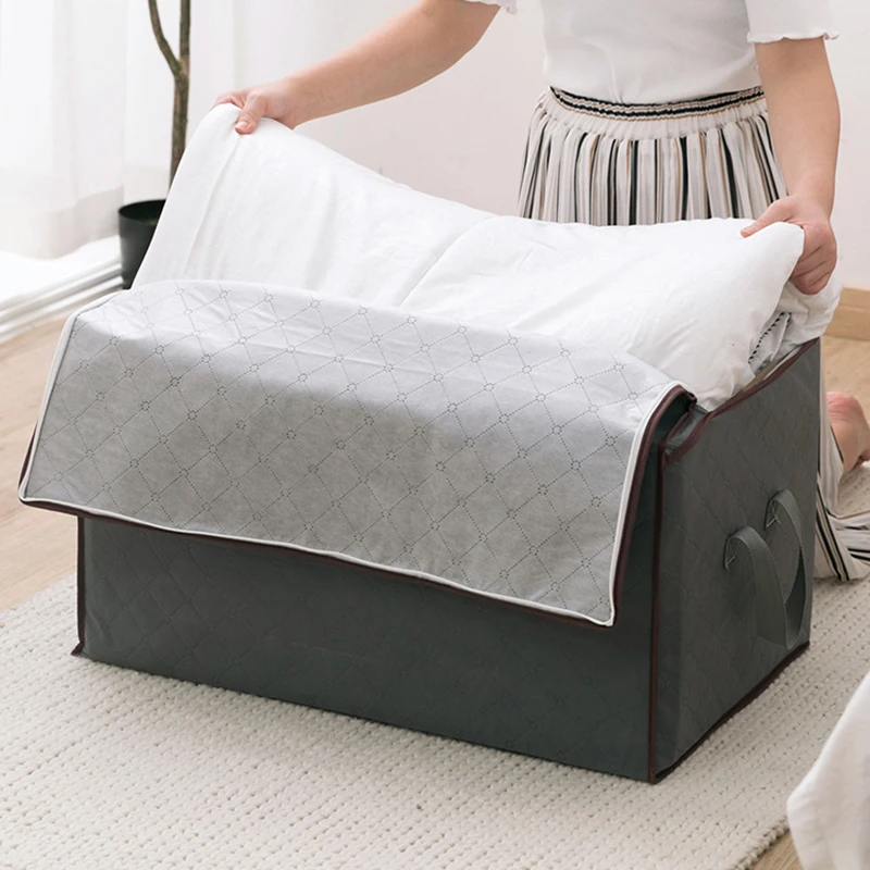 كبير قدرة مربع الملابس/شنقا/qulit تخزين مقسم حقيبة السفر حقيبة التخزين الملابس/المنظم لعب التخزين المنظم