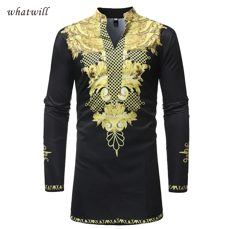 africa clothing hip hop dress shirts mens fashion