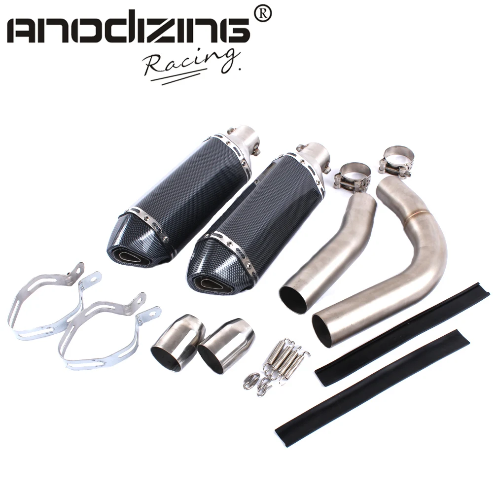 Motorcycle Exhaust middle pipe + exhaust Muffler for YAMAHA R1 2009