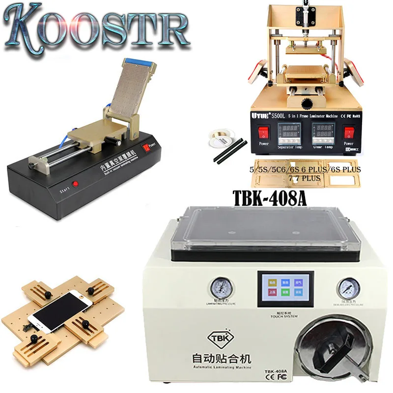 Полный набор TBK OCA вакуумный OCA ламинатор телефонные Инструменты для ремонта ЖК оборудования набор Встроенный вакуумный насос OCA пленка ламинатор