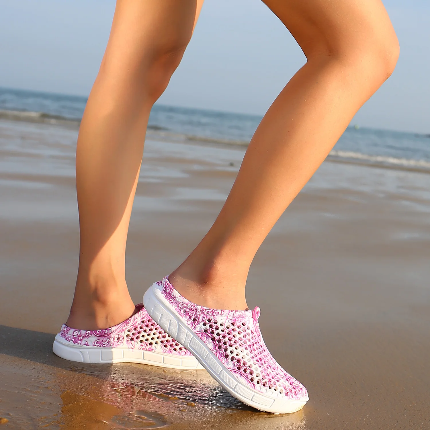 DUDELI Для женщин слипоны прогулочная обувь дышащая спортивная кроссовки Летняя обувь с плоской подошвой для женщин; Уличная обувь для водных видов спорта Дамская обувь Ete - Цвет: 163D-pink