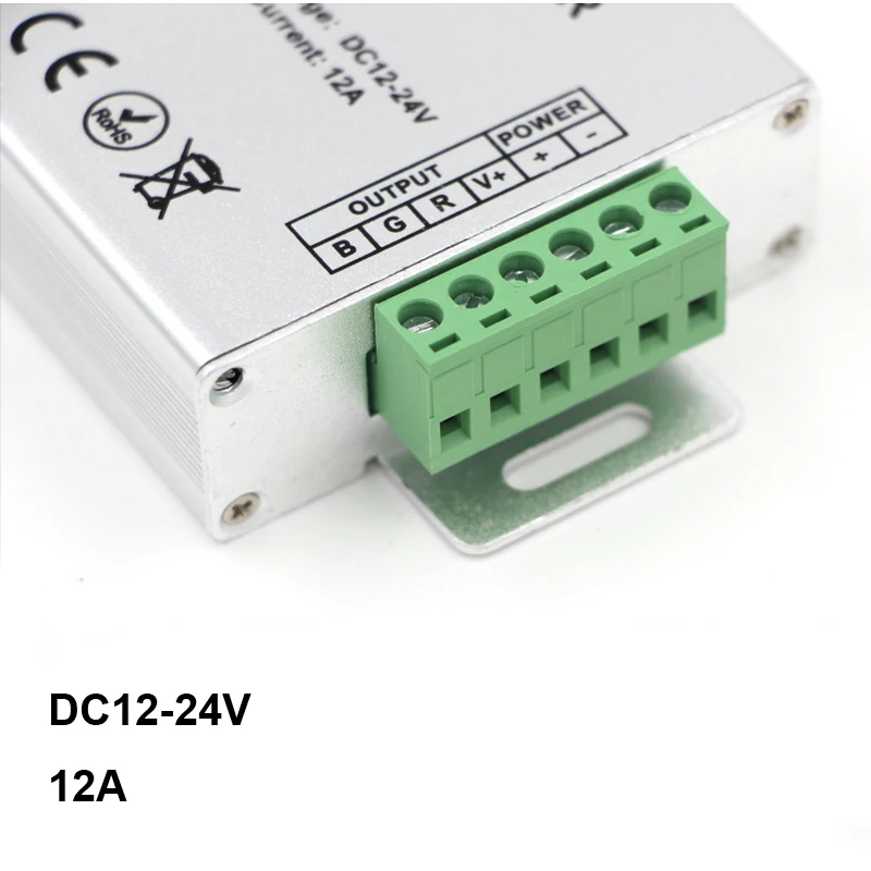 

DC12V-24V Strip Amplifier 12A Led Strip Signal Amplifier Repeater connector maintain consistent color for RGB led Strip light