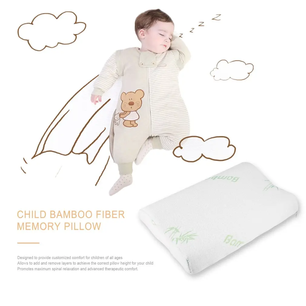 Crianças de Bambu Cuidados de Saúde Espuma de Memória Bebê Infantil Travesseiro Lento Recuperação Espuma Memória 100% Superior Bom 2 espuma de memória travesseiro 100% superior bom