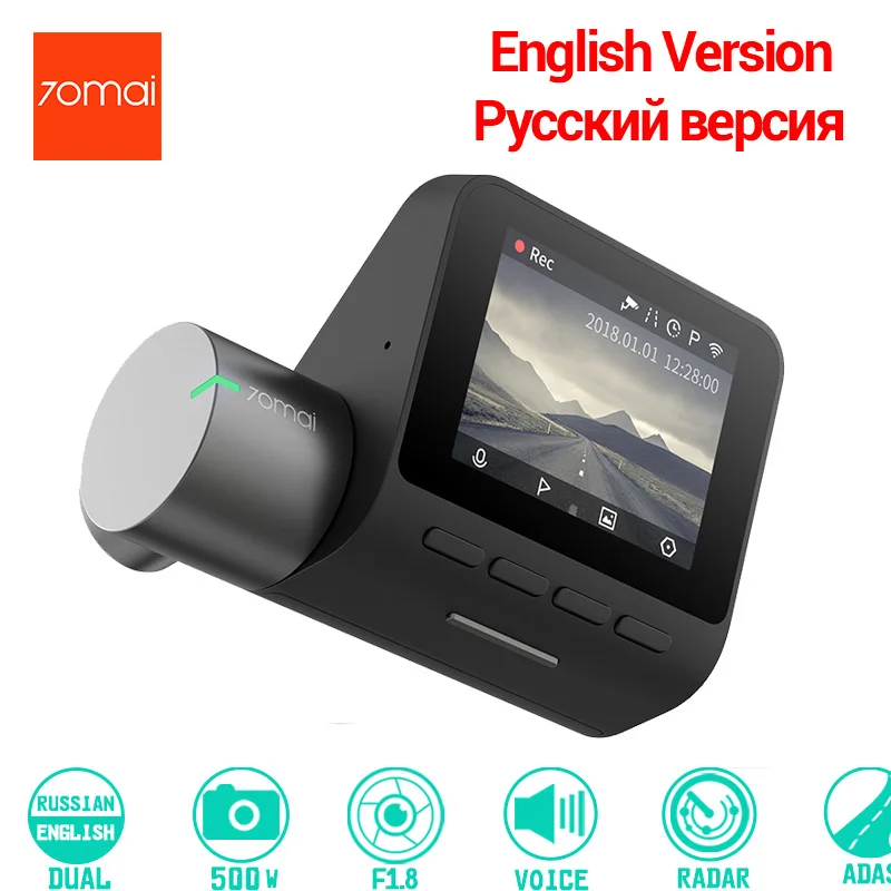 

70mai Pro Dash Cam English Russian Voice Control Smart DVR 1944PHD Dash Car Camera Parking Monitor 140 FOV Night Version