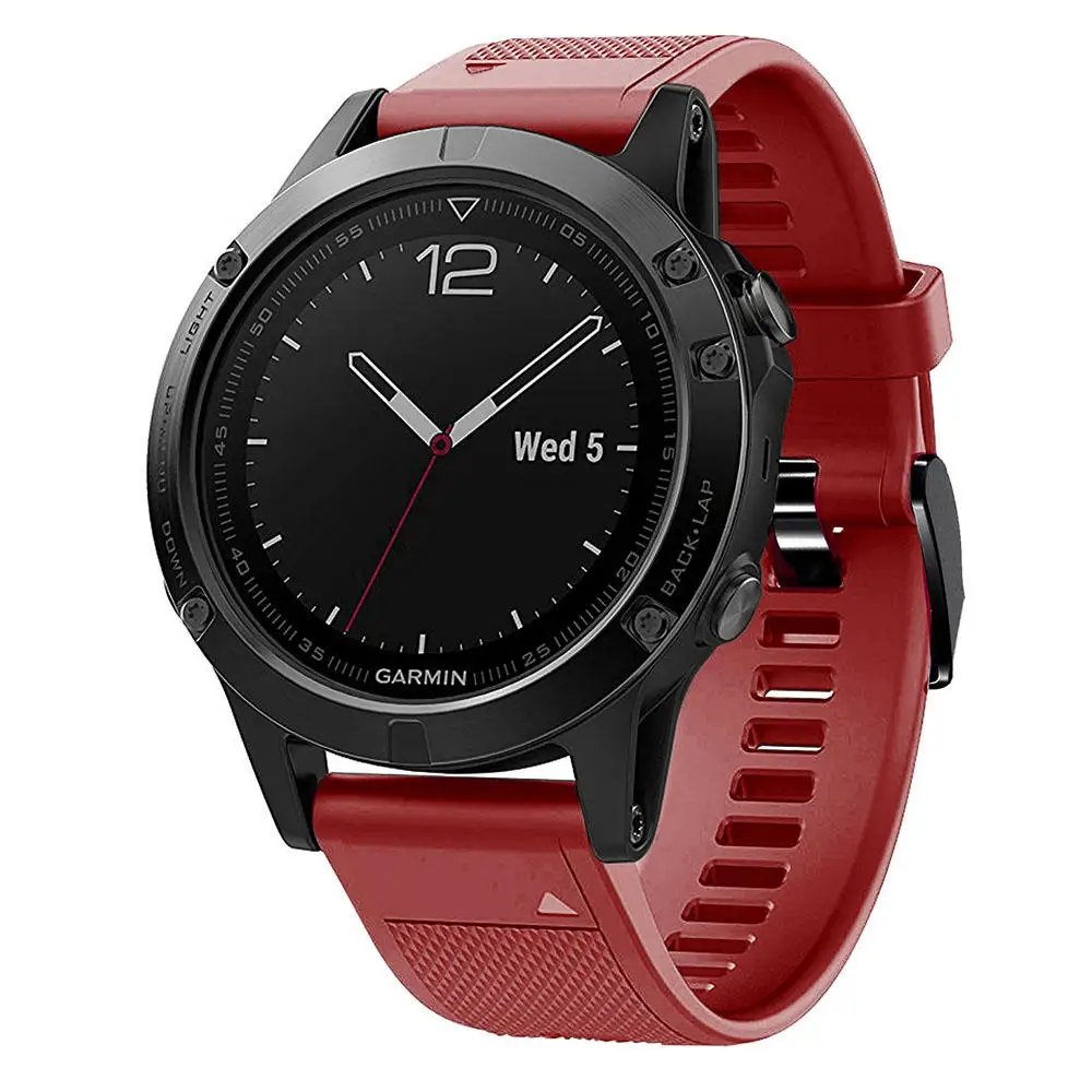 22 мм ремешок для часов Garmin Fenix 5/5 Plus/Quatix 5 Forerunner 935 Instinct Watch Quick Release силиконовый ремешок Easy fit ремешок