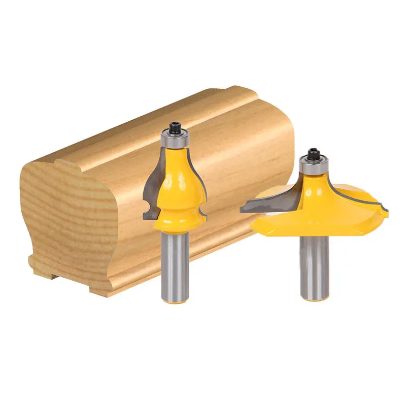 

2PCS/SET Bit Handrail Router Bit Set - 1/2" Shank