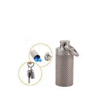 Pure titanium sealed bottle hypoallergenic health care kit EDC portable waterproof box container lightweight storage bottle