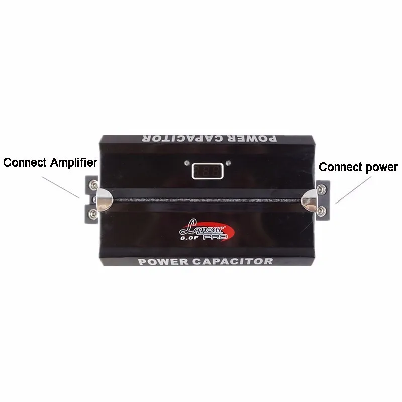 

Audio Power Capacitor 8 Farad LED Light Car Stereo Auto Digital Voltage Meter Display Auto Refit