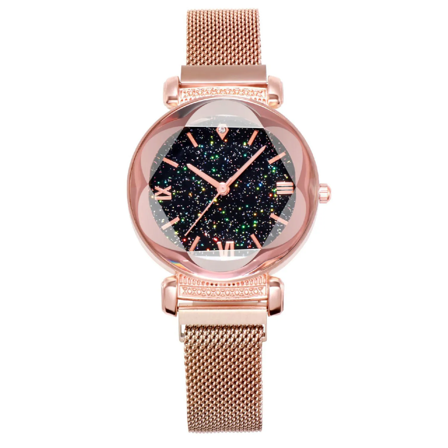 Роскошные женские часы модные элегантные магнитные пряжки Фиолетовые женские наручные часы Новые Звездное небо римские цифры подарок для женщин