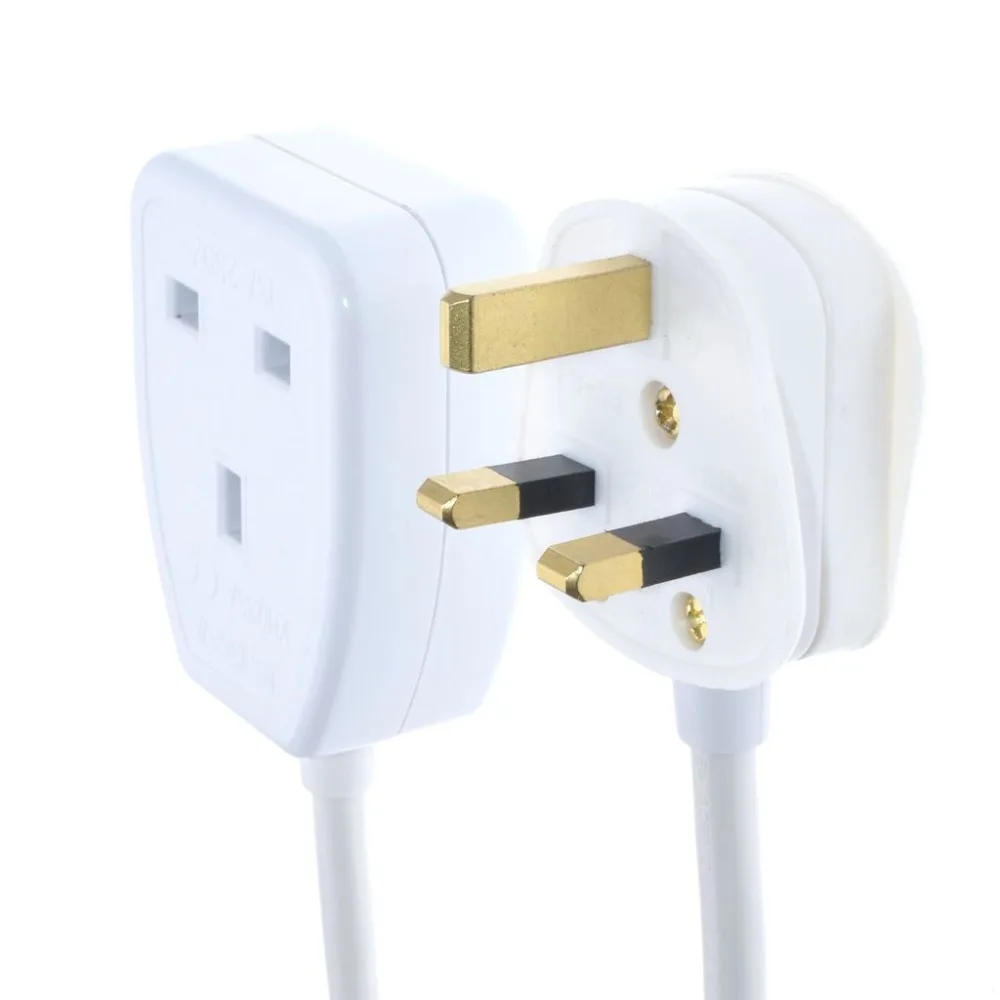 Buy UK extension Power Cord,IEC UK 3Pin Male Plug to UK 3Pin Female Outlet