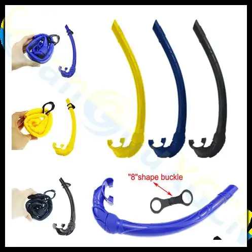 

10pcs adult All Silicone full Wet Breathing Tube Full Silica Gel Foldable Snorkeling Snorkel Diving Scuba Swim Equipment