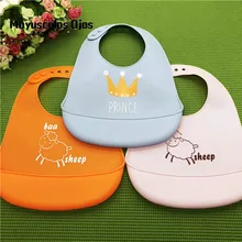 1 шт. Детские Мультяшные стерео карманы силиконовые нагрудники детские водонепроницаемый Нагрудник слюнявчик карманы