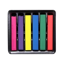 6 цветов/Набор сделай сам цвет волос мел моющийся нетоксичный временный пастельный квадратный цвет краски для волос Мел для укладки волос инструмент