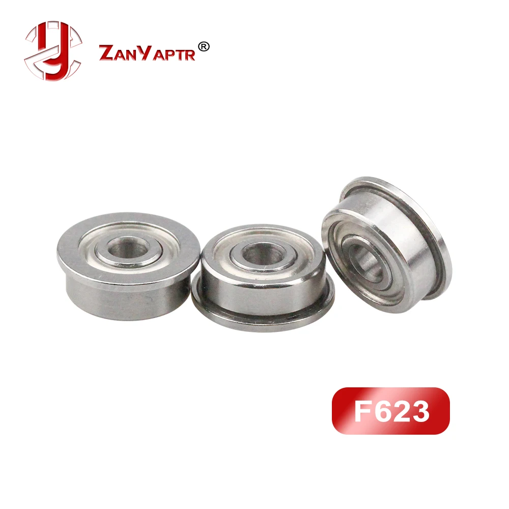 

10 pcs/lot F623 ZZ Flange Bushing Ball Bearings F623ZZ 3*10*4 mm Free Shipping for 3D printer